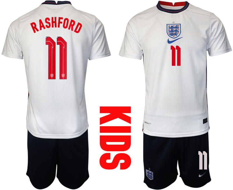 2021 European Cup England home Youth #11 soccer jerseys